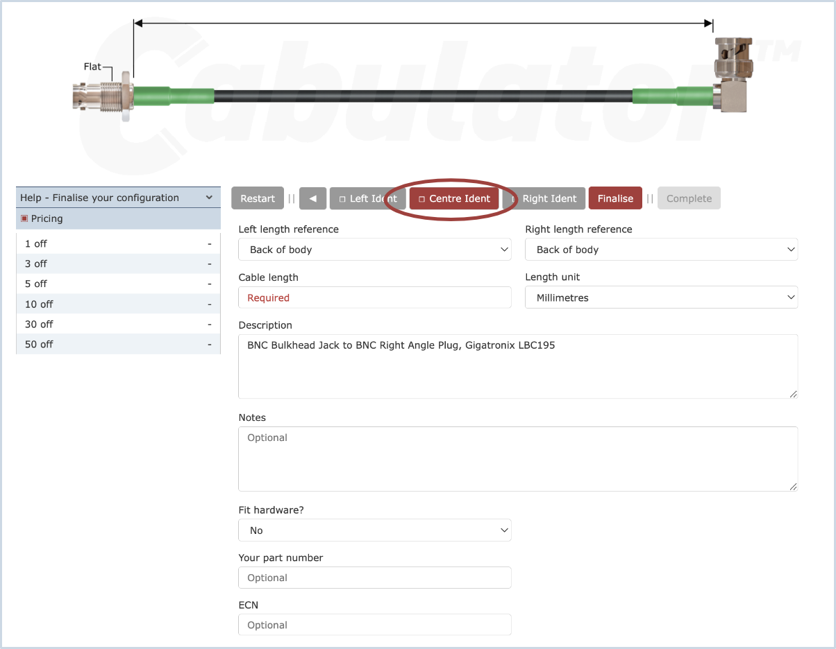 Cab Help, Ident Selection