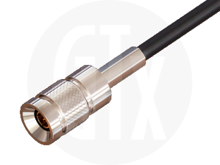 1.0/2.3 DIN HDTV Crimp Plug, terminated on cable