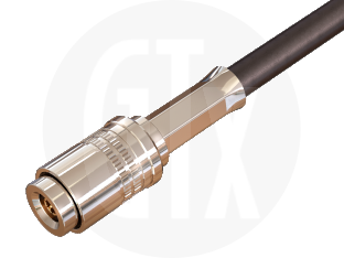1.0/2.3 DIN Crimp Plug, terminated on cable