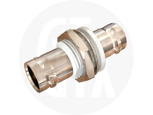 BNC Bulkhead Jack to Jack Adaptor, front view
