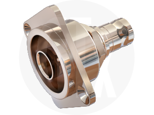 BNC Bulkhead Jack, Recessed Housing