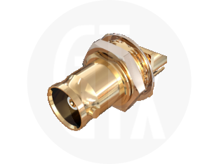 BNC SDI End Launch Bulkhead Jack, front view