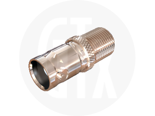 BNC Jack to F Type Jack Interseries Adaptor, front view