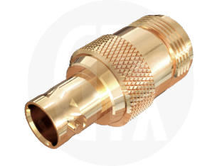 BNC Jack to N Type Jack Precision Adaptor, front view