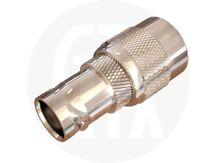 BNC Jack to TNC Plug Interseries Adaptor, front view