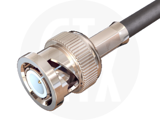 BNC Crimp Plug, terminated on cable