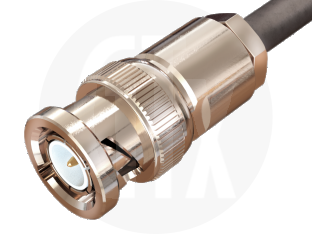 BNC Clamp Plug, terminated on cable