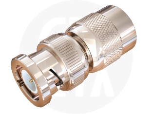 BNC Plug to TNC Plug Interseries Adaptor, front view