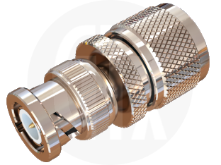 BNC Plug to UHF Plug Interseries Adaptor, front view