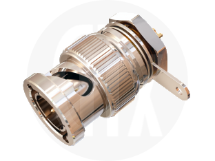 BNC Panel Plug, Solder Receptacle, front view
