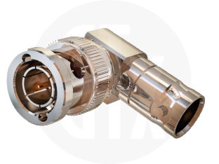 BNC Right Angle Plug to Jack Adaptor, front view