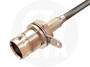 BNC Crimp Panel Jack, terminated on cable