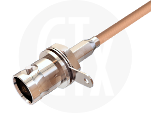 BNC Crimp Panel Jack, terminated on cable