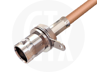 BNC Crimp Panel Jack, terminated on cable
