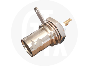 BNC Panel Jack, Solder Receptacle, front view