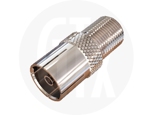 Euro Jack to F Type Jack Interseries Adaptor, front view