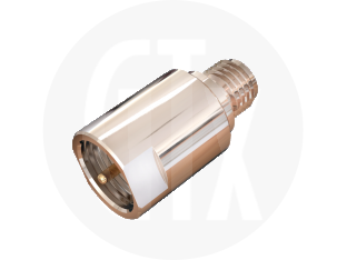 FME Plug to SMA Jack Interseries Adaptor, front view