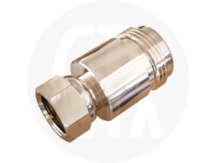 F Type Plug to N Type Jack Interseries Adaptor, front view