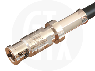 HD BNC HDTV Crimp Plug, terminated on cable