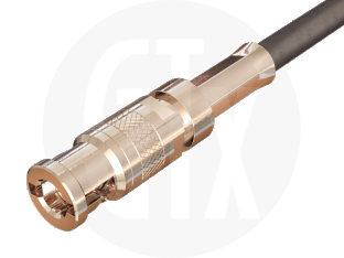 HD BNC HDTV Crimp Plug, terminated on cable