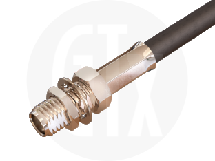 SMA Crimp Bulkhead Jack, terminated on cable