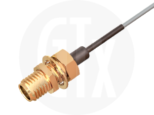 SMA Solder Bulkhead Jack, terminated on cable