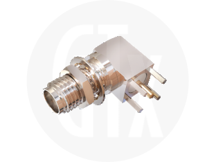 SMA Right Angle PCB Mount Jack, front view