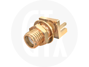SMA End Launch Bulkhead Jack, front view