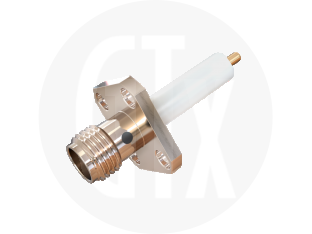 SMA Flange Jack, Solder Receptacle, front view