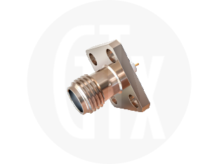 SMA Flange Jack, Solder Receptacle, front view
