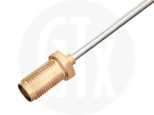 SMA Solder Jack, terminated on cable