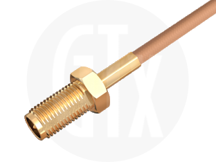 SMA Reverse Polarity Crimp Jack, terminated on cable