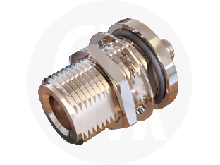SMA Jack to N Type Bulkhead Jack Adaptor, front view