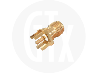 SMA Vertical PCB Mount Jack, front view