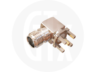 SMA Right Angle PCB Mount Jack, front view