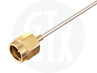 SMA Solder Plug, terminated on cable