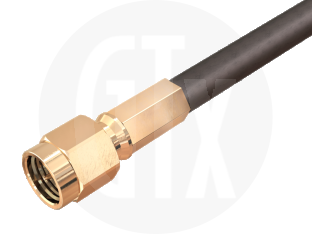 SMA Crimp Plug, terminated on cable