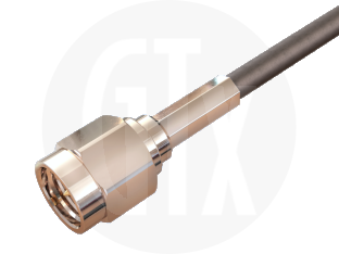 SMA Crimp Plug, terminated on cable