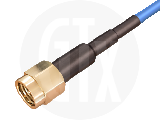 SMA Solder Plug, terminated on cable