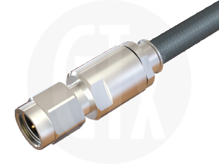 SMA Clamp Plug, terminated on cable