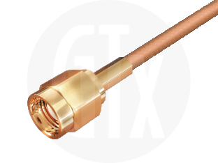 SMA Reverse Polarity Crimp Plug, terminated on cable