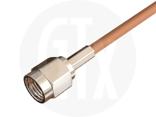 SMA Reverse Polarity Crimp Plug, terminated on cable