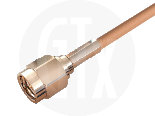 SMA Crimp Plug, terminated on cable