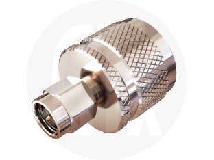 SMA Plug to UHF Plug Interseries Adaptor, front view