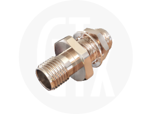 SMA Panel Jack to MCX Jack Waterproof Adaptor, front view