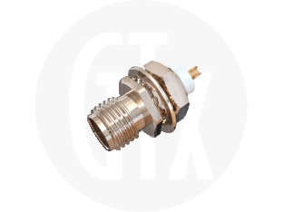 SMA Panel Jack, Solder Receptacle, front view