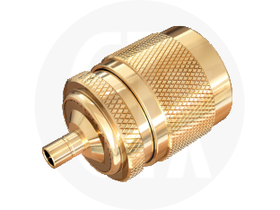 SMB Jack to N Type Plug Adaptor, front view