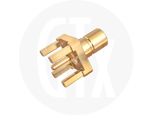 SMB Vertical PCB Mount Jack, front view