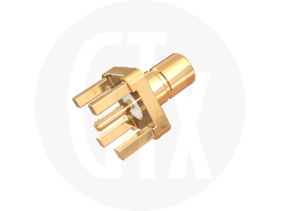 SMB Vertical PCB Mount Jack, front view