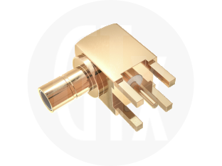 SMB Right Angle PCB Mount Jack, front view